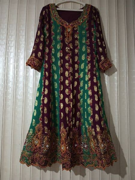 bridal lahanga and walima frock 7