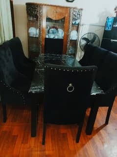 8 chairs Marble dining table
