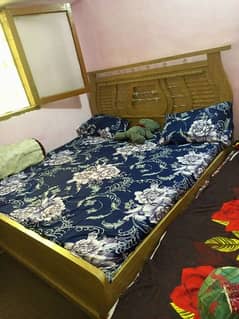 bed with 2 mattress cupboard