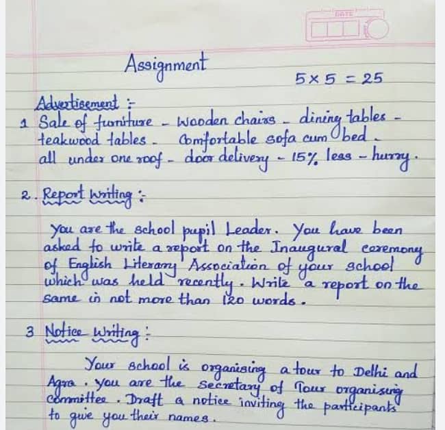 Handwritten Assignment work 3
