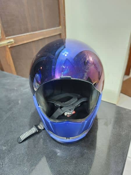 Steelbird Air Imported Helmet in Blue Color with Box and Silver Visor 1