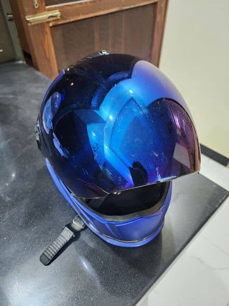 Steelbird Air Imported Helmet in Blue Color with Box and Silver Visor 4