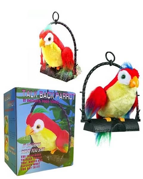 Talk back talking parrot, Beautiful toy for kids, Talking parrot 2