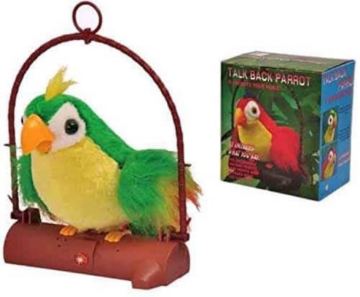 Talk back talking parrot, Beautiful toy for kids, Talking parrot 4