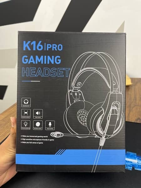 K16 pro Gaming Headphone with noise cancellation mic 5