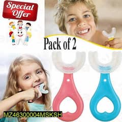 pack of tow baby u shaped toothbrushes