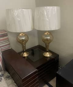 Vintage Crystal drawing room / bed room table lamps 0
