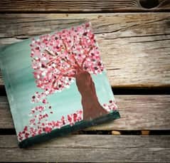 Cherry blossoms tree painting