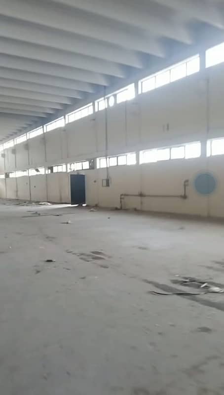 30000 sq. ft. Neat and clean factory available for Rent with 150 Kva Transformer and 10 Pound Gas 9
