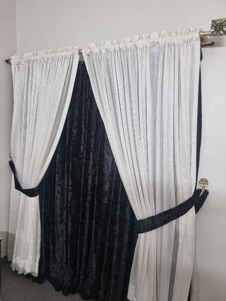 curtains black velvet and white 0