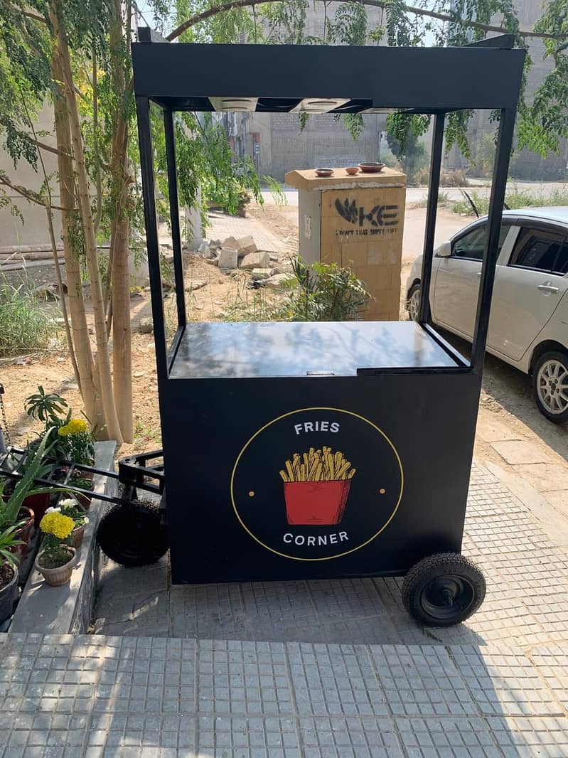 Brand New Food Cart With 2 Fryers, potato cutter and gas cylinder 0