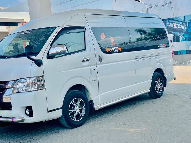 rent a car high roof van toyota hiace grand cabin in multan city 8