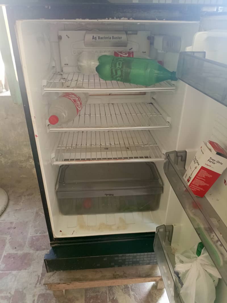 A medium size refrigerator. 5