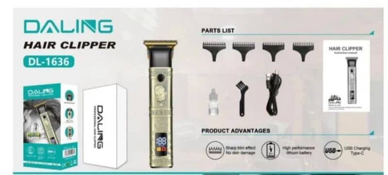 Professional Hair & Beard Trimmer Daling Trimmer and Vintage Trimmer 2