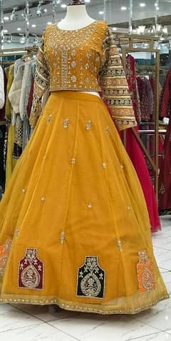 Bridal lahnga for mehndi or party function