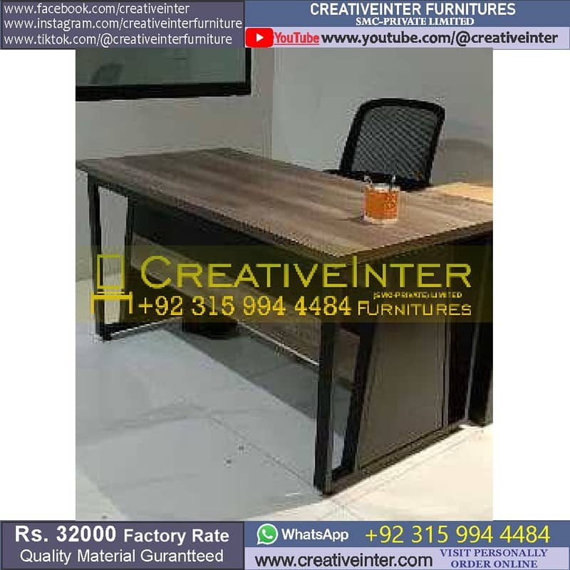 Study Table Computer Laptop Workstation Chair Meeting Desk CEO 12