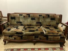 5 Seater Sofa Set ( 3 x1 x1 ) Wooden Frame