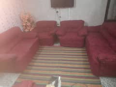 sofa set 7 seater red color 03135229595
