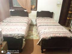 2 single beds , twin beds with mattress
