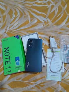 infinix note 11 6/128 with box and Charger panel change