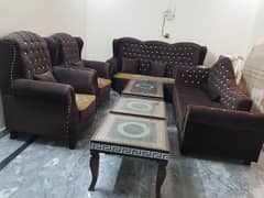 5 Seater Sofa Set with Deewan with 3 Central Tables