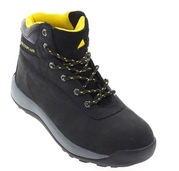 Delta Plus LH842 Black, White Steel Toe Capped Men's Safety Boots, UK 2