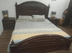 Bed set with dressing and side tables for sale