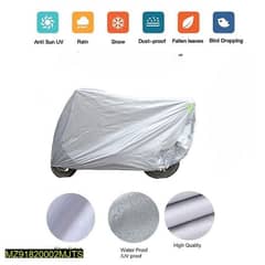 70CC motorcycle cover, silver