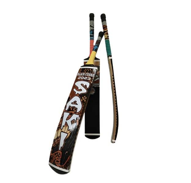 Saki Exclusive Cricket Bat Wooden Handle 0