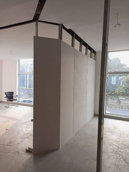office partition gypsum board & Glass 4