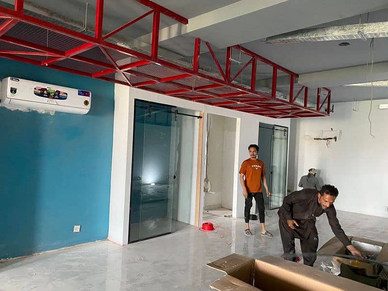 office partition gypsum board & Glass 7