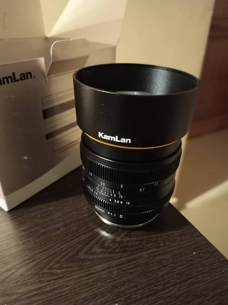Kamlan 50mm F1.1 Mark 2 EOS-M lens (original/unused/brand new) 0