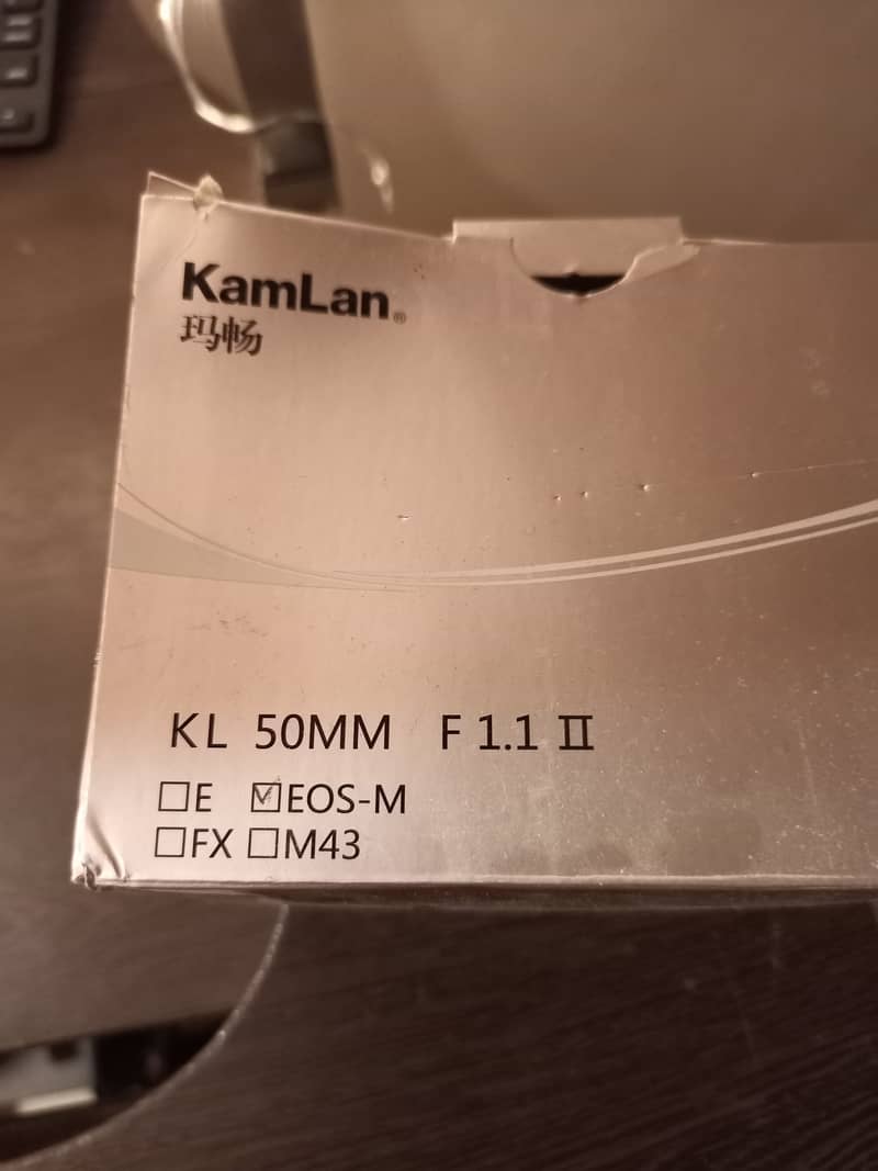 Kamlan 50mm F1.1 Mark 2 EOS-M lens (original/unused/brand new) 1