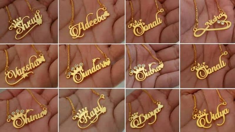 Customized Gold Plated Locket With Any Favourite Name 4