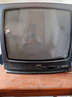 Silver old model tv