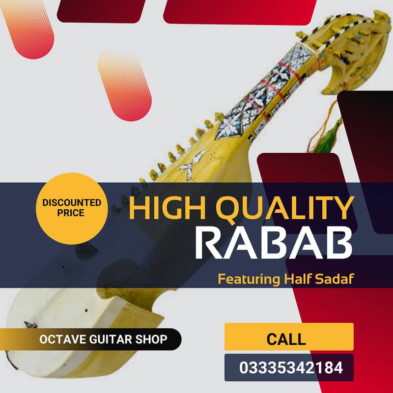 High Quality Half Sadaf Rababs available at Octave Guitar Shop 0