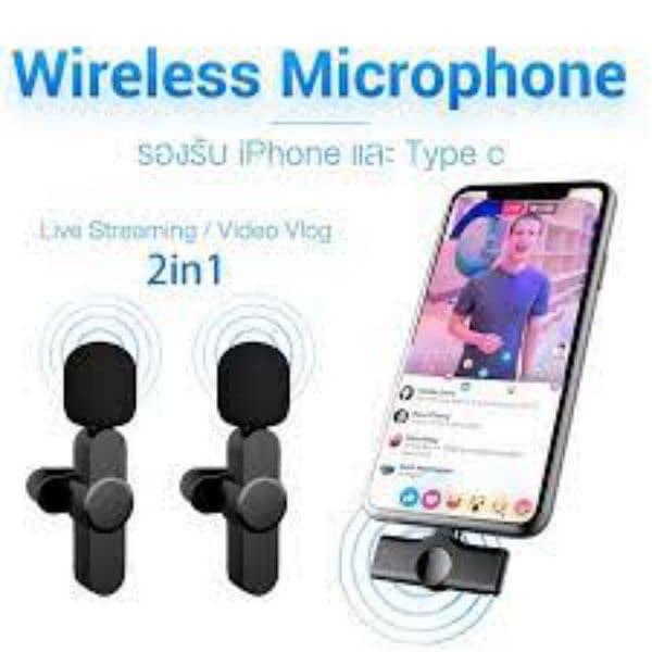 k11 wireless microphone for Android & iphone double mic 2