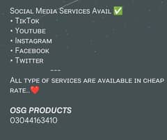 Social Media Services Available. . 0304//4163//410