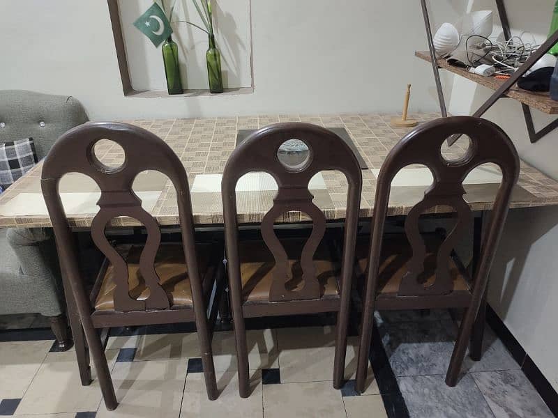 Antique Pure wood 8 chairs dining table 2