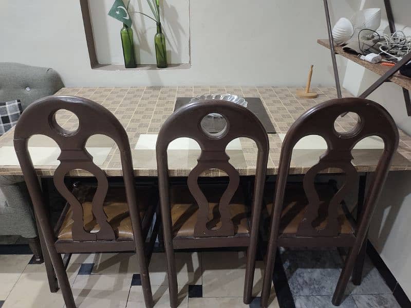 Antique Pure wood 8 chairs dining table 5