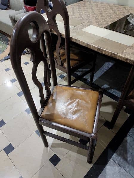 Antique Pure wood 8 chairs dining table 6