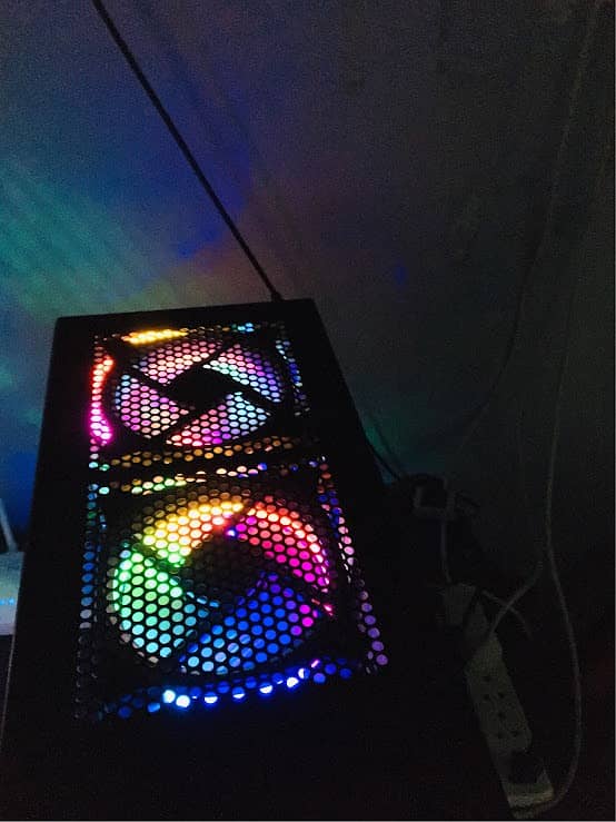 RGB pc case with 6 fans and dual fan cpu cooler 3