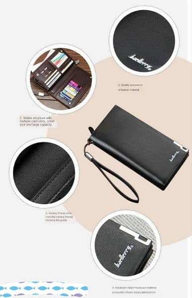 Unisex PU-Leather Bi-fold Long wallet 0