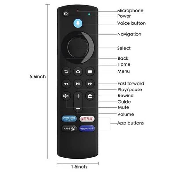 Remote for Amazon Fire TV sticks and Fire TV Cube 1