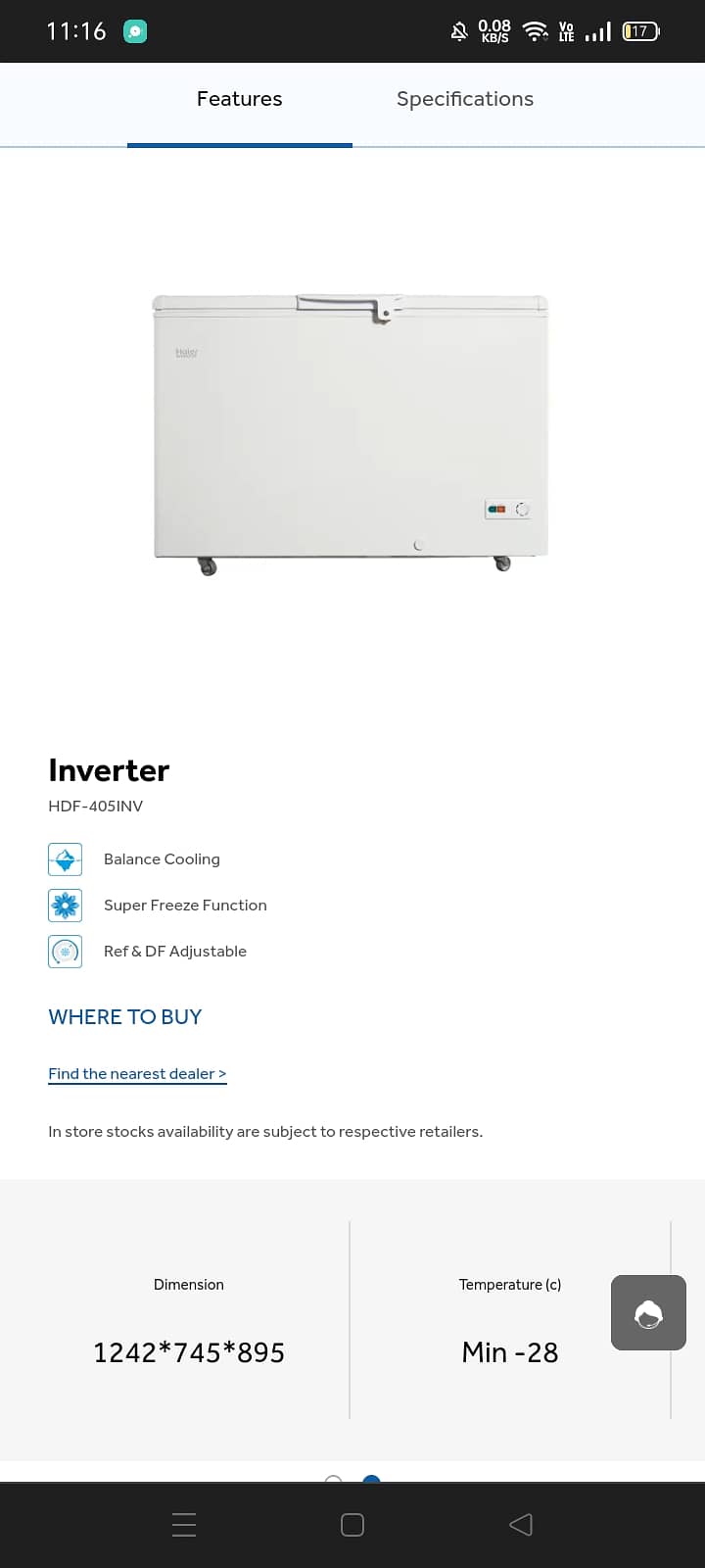 Haier Deep Freezer Inverter 6