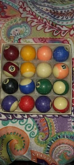 Billiard balls mini used old heavy weight
