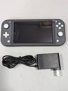 Nintendo switch lite grey colour with charger and cover 128 gb card 0