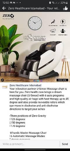 Zero Lifestyle Massgae Chair