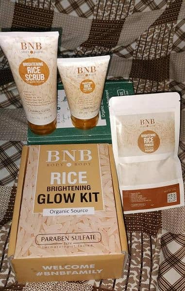 BNB Rice Extract Bright & Glow Kit Whitening Rice Organic Glow Kit 5