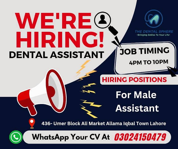 vacancy available for fresh male Assistant 0